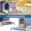 Niche pour chien en bois massif avec terrasse amovible et ventilation, pour petits chiens d'extérieur imperméables de taille moyenne, fenêtres