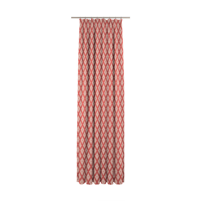 Esteban Pinch Pleat Opaque Single Curtain, Red, 145cm Width x 245cm Drop