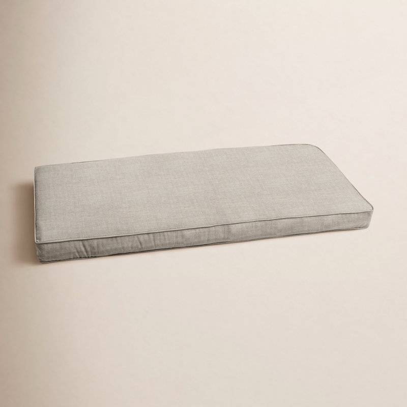 Coussin de banc Doss / intérieur / extérieur Sunbrella, Tissage uni argent coulé Sunbrella®, l 44 po x P 19 po