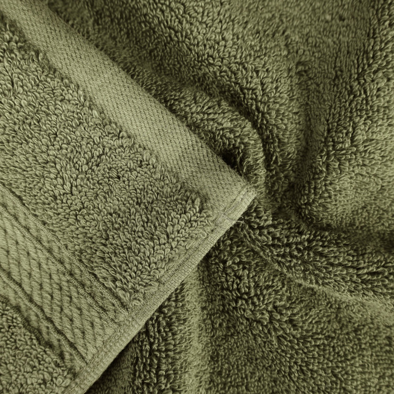Renata 8 Piece 800 GSM Certified Egyptian Cotton Towel Set , Forest Green