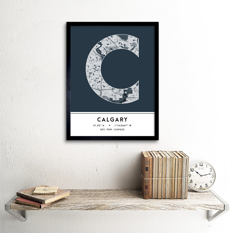 Calgary Canada City - Single Picture Frame Typography