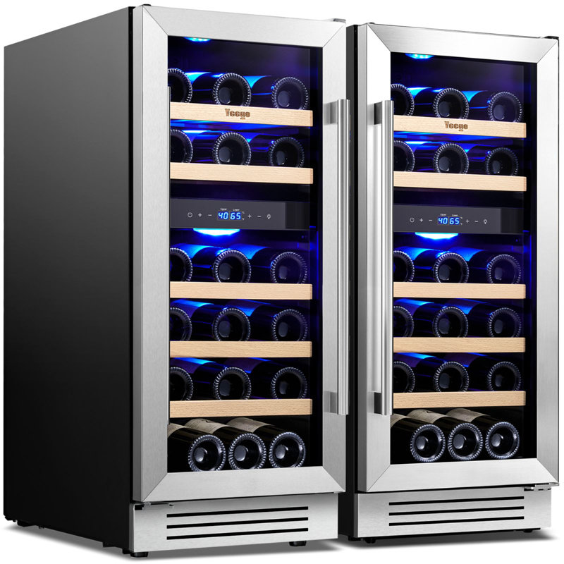 Yeego 30-in W 56 -bottles Duel Zone Wine Cooler Built-in/freestanding