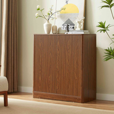 Buffet moderne ondulé, armoire de rangement à contour incurvé, armoire à 2 portes avec fonction de rangement, convenant à la cuisine / chambre à coucher / salon