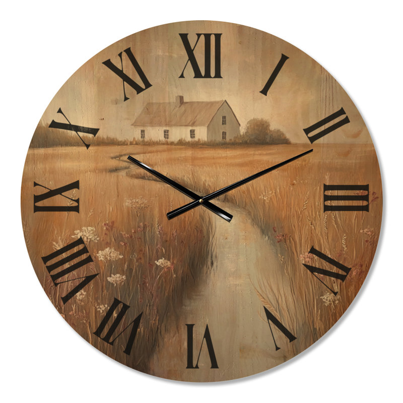 Très grande horloge murale en bois, Médium
