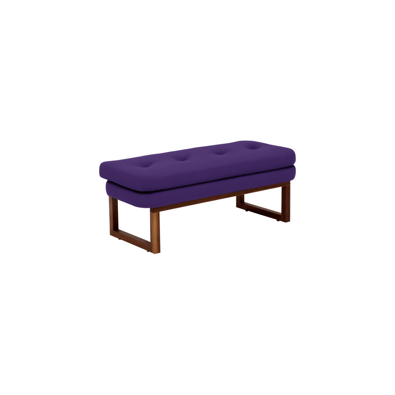 Melinda Upholstered Bench, Purple, 18" H x 48" W x 22" D