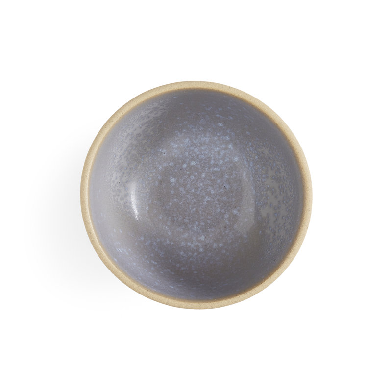 Set of 4 Beige Ceramic Dessert Bowls, 4.5"