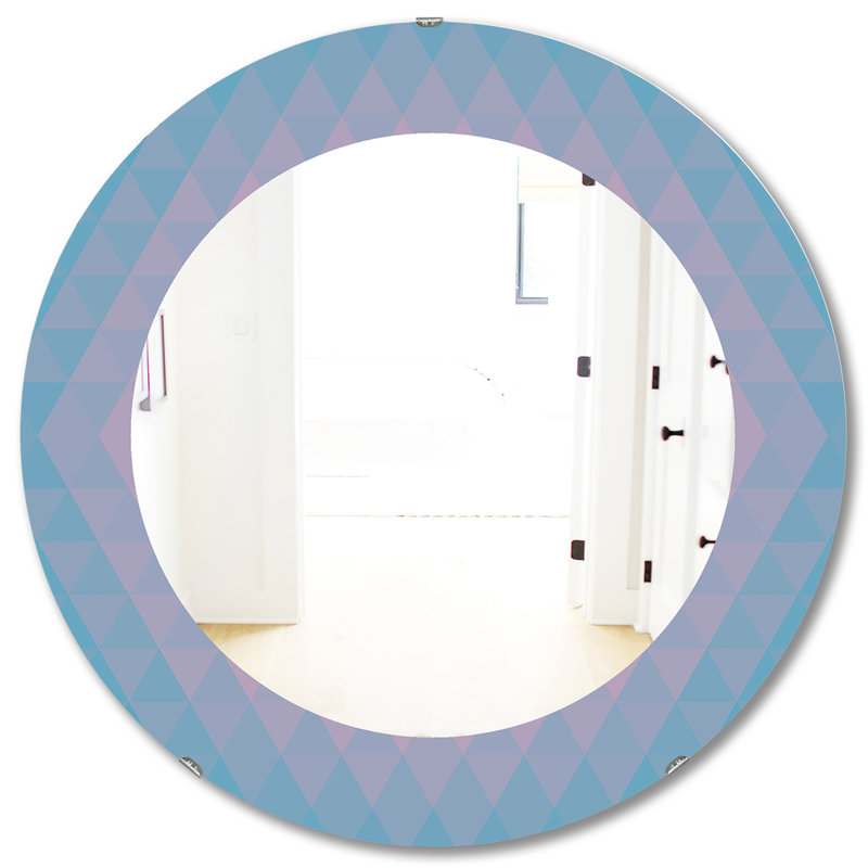 Pastel Dreams 7 - Miroir Mid-Century, H 31,5 po x l po