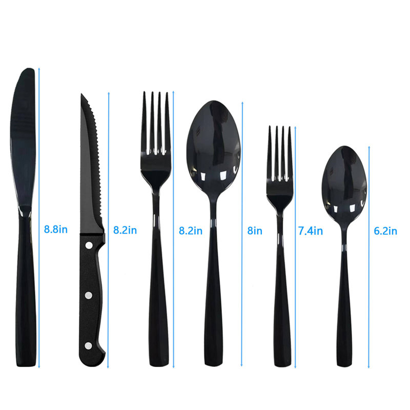 Latitude Run® Stainless Steel Flatware Set - Service for 8