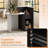 Front Reception Counter Desk Checkout Office Desk With Open Shelf & Lockable Drawer-1171221984