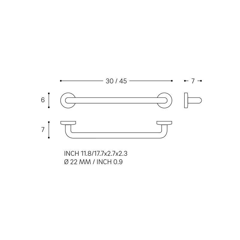 Alhakim Rebrilliant 30cm Grab Bar