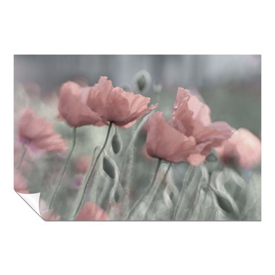 Pastel Pink Blossoms Floral Garden 1 Piece Wall Art