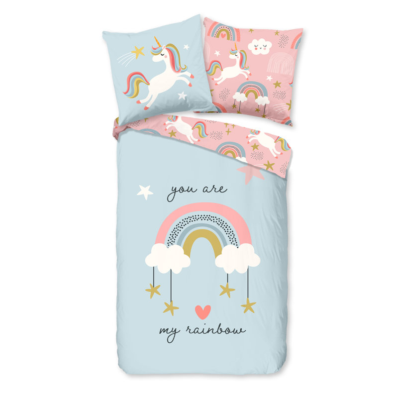 Cotton Abstract Duvet Cover with Pillowcases