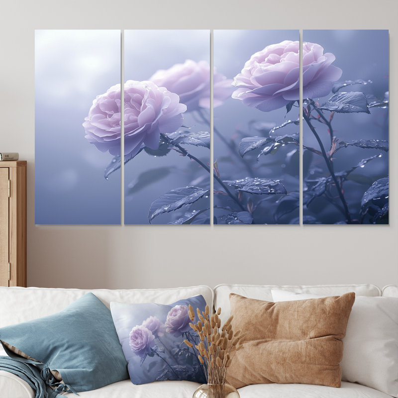 Lavande en fleurs dans le matin III - Art - pour le salon, 4, H 28 po x l 48 po