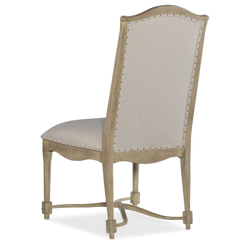 Ciaobella Upholstered Side Chair in Black/Cream, Natural