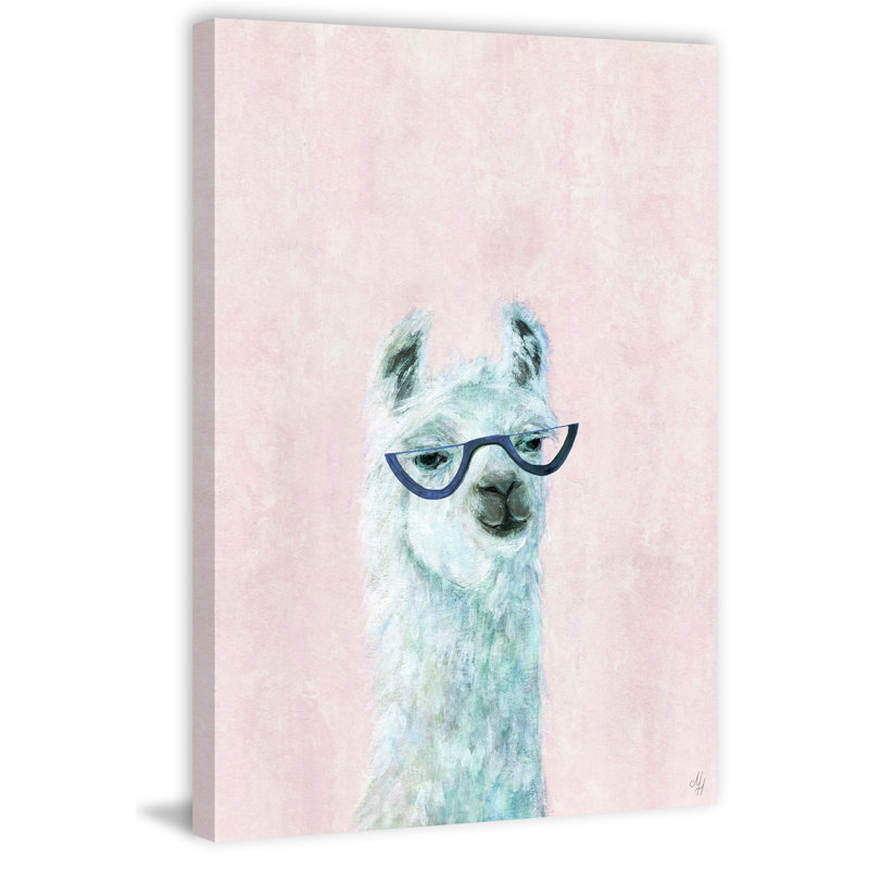 « Posh Llama II » (lama chic), reproduction imprimée sur toile tendue, H 45 po x l 30 po x P 1,5 po, Toile tendue
