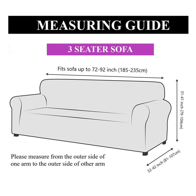 Polyester Box Cushion Sofa Slipcover