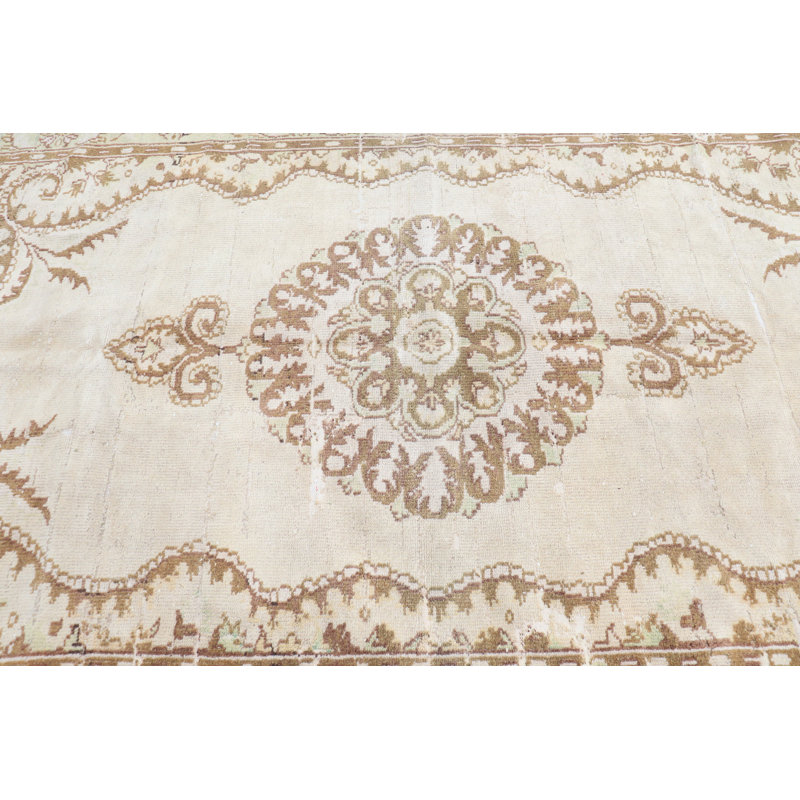 Grand tapis turc Anatolian rétro vert pour le décor d'une chambre ou d'un salon