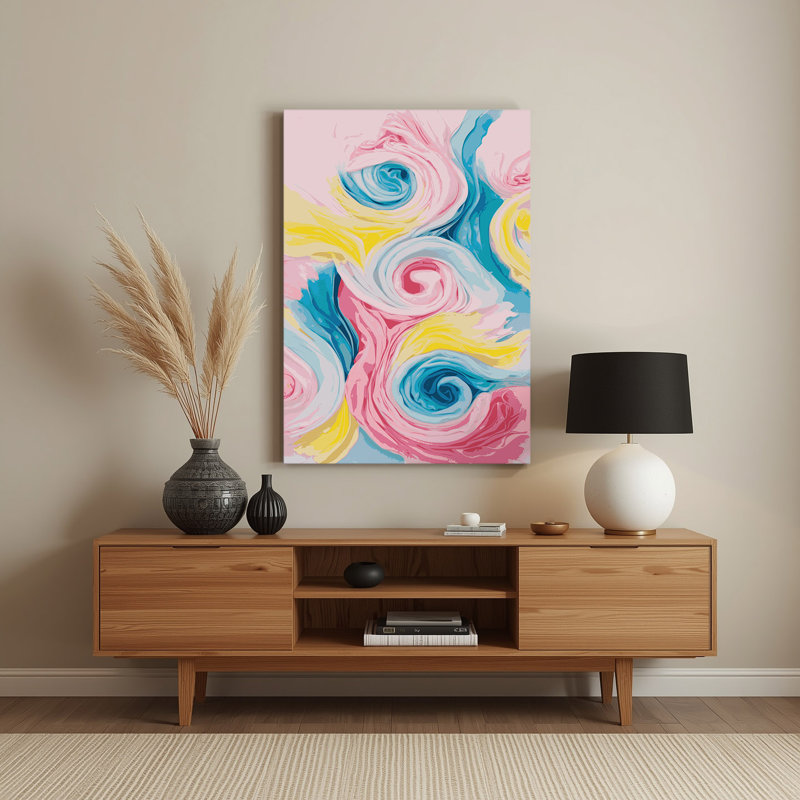 Aquarelle abstraite, art mural gris en métal 65