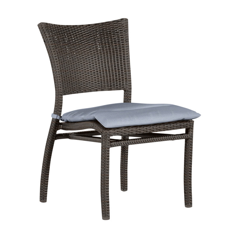 Chaise d'appoint tissée Skye - Noyer noir, Welt, Chambray tonnelle, Noyer noir