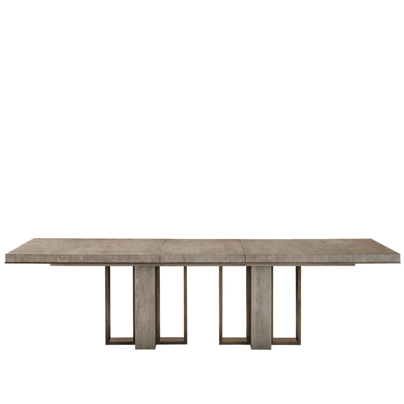 Weathered Oak Extendable Rectangular Dining Table