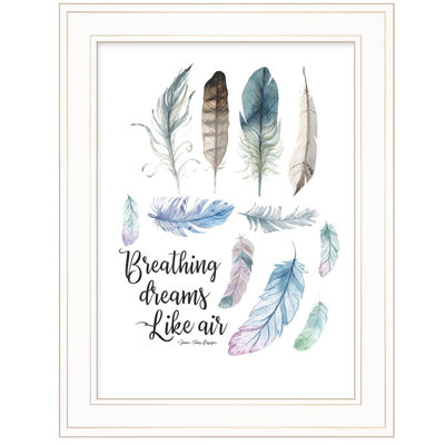 «Breathing Dreams Like Air», art mural encadré pour le salon, décoration murale par Seven Trees Design