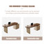 Bureau rectangulaire à 3 tiroirs en bois manufacturé brun noisette + blanc beige-919941492