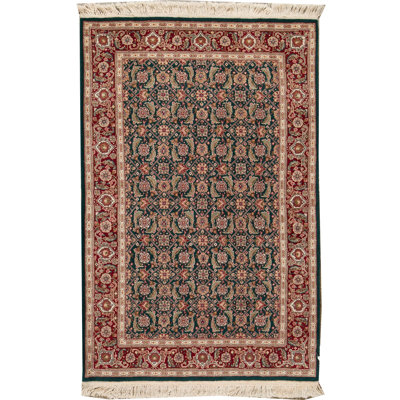 Tapis vert et vin noué à la main de haute qualité