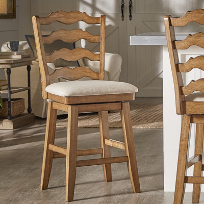 Makris Swivel Upholstered Counter Stool