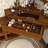 Triangle Vanity Desk Set With Charging Station & Removable Storage Cabinet-350377167