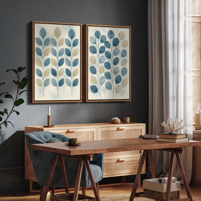 Art mural encadré, rétro, antique, classique pour chambre à coucher - 2 panneaux