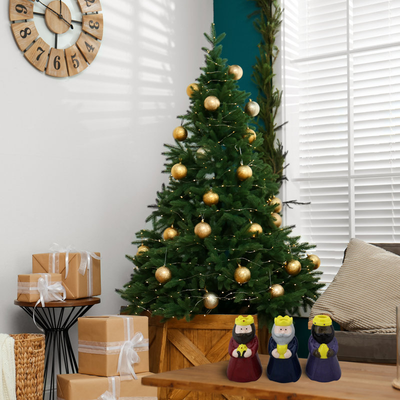 Ensemble de 3 porte-bougies de Noël crèche Wise Men 6,5 po