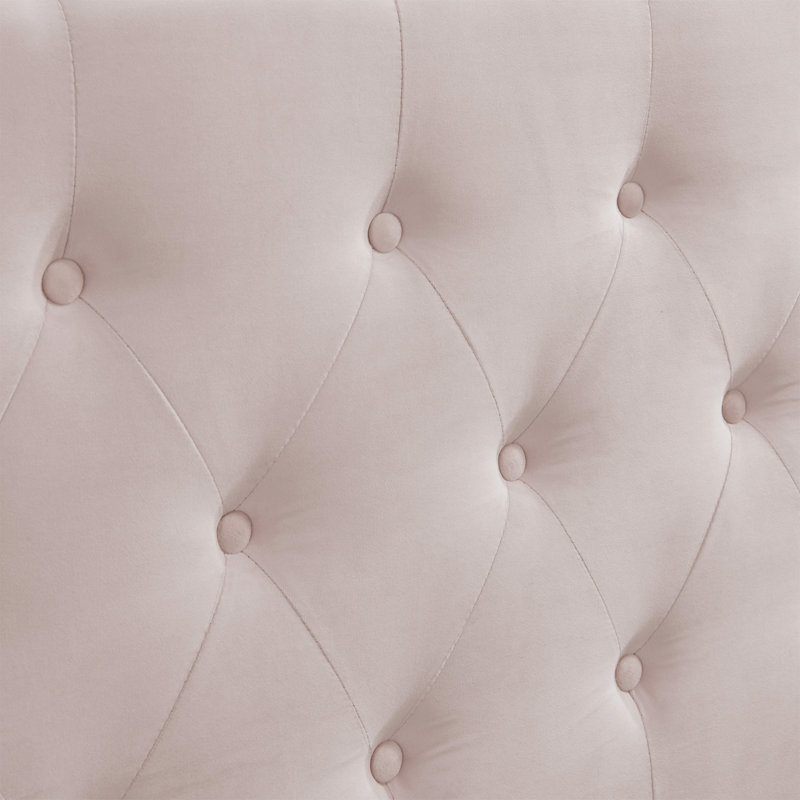 Elegant French Mauve King Upholstered Tufted Headboard