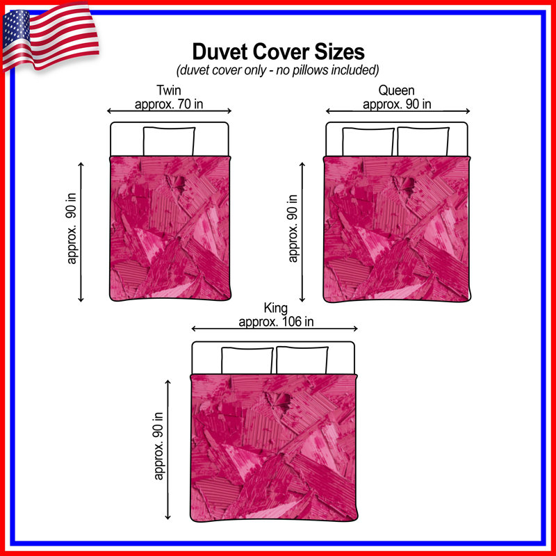 Pink Textured Abstract Duvet Covers, Twin