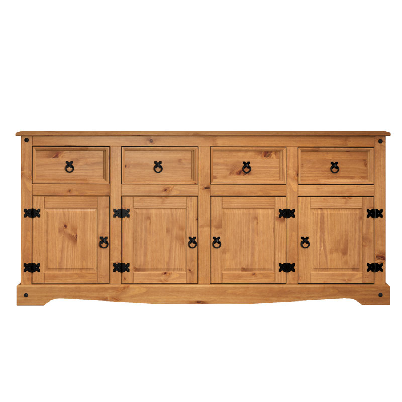 Pocklington 164cm Solid Wood Sideboard, Brown
