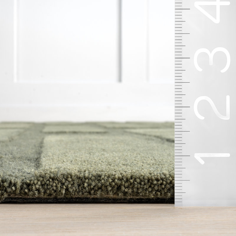 Remy Crosshatch Wool Area Rug, Rectangle 6' x 9'