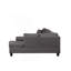 Canapé modulaire inclinable moderne en bois gris-1985633443