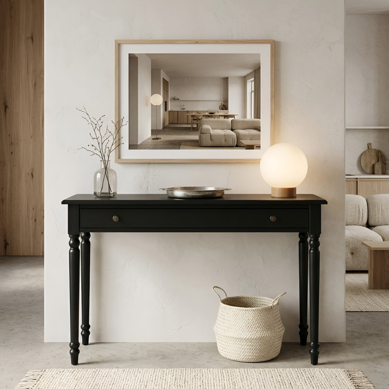 Bureau d'ordinateur contemporain avec tiroir de rangement Contemporary Home Office, Noir