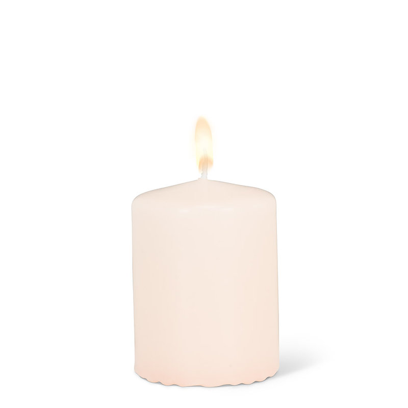 Unscented Pillar Candle, 4" H x 3" W x 3" D, Pink