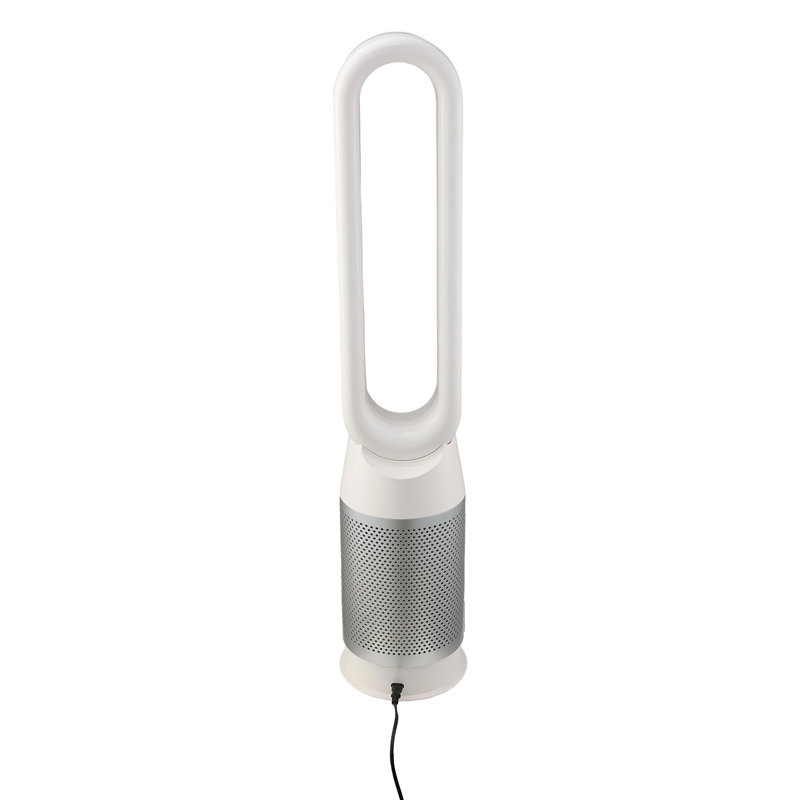 White Silver Bladeless Cooling Fan with HEPA Filter