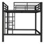 Metal Loft Bed, Loft Bed with Climbing Ladder and Guardrails-1968299438