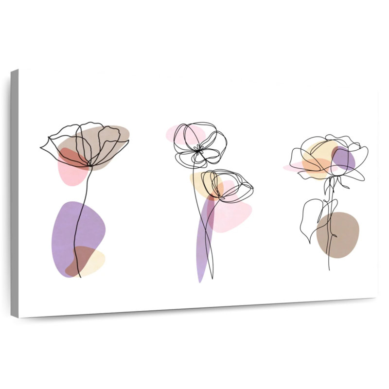 Illustration d'une fleur de tulipe Harnek, H 16 po x l 24 po
