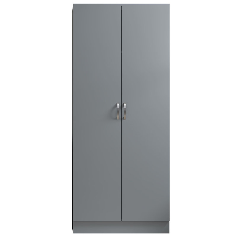 Marlesha 2 Door Manufactured Wood Wardrobe, Grey