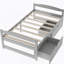 Lit plateforme simple avec deux tiroirs-1648579829