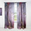 Panneau de rideau simple semi-diaphane abstrait de luxe mauve abstrait Fluide Art II-71740149