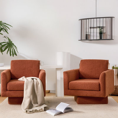 Modern Swivel Accent Chairs set of 2 by Latitude Run
