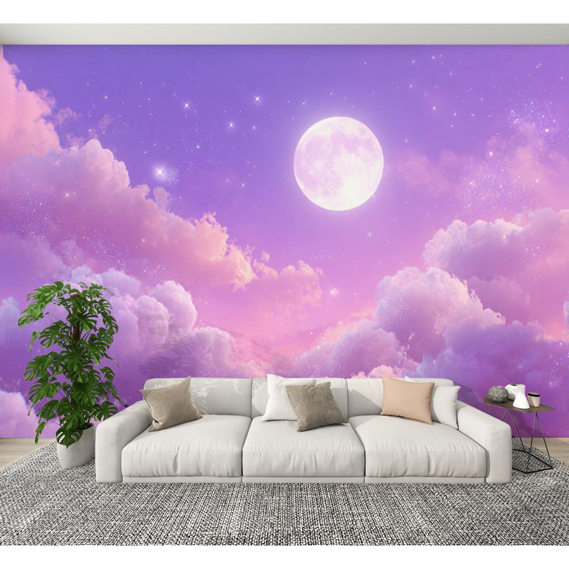 Papier peint autocollant Boho Dreamy Cloud, L 144 po x l 100 po