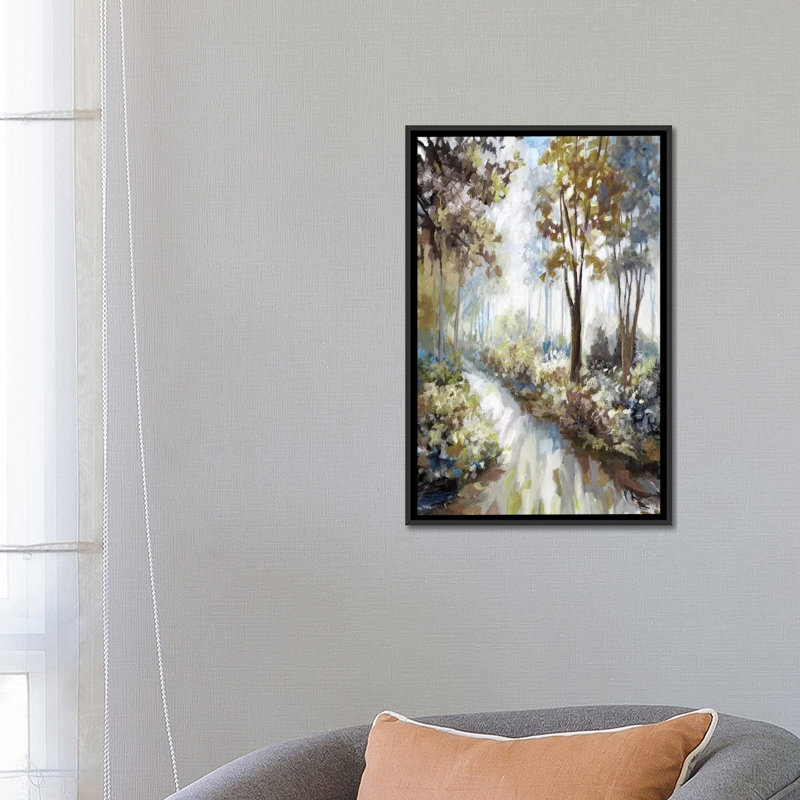« glenwoods », reproduction sur toile, H 26 po x l 18 po x P 1,5 po, Toile avec cadre noir, Pas de tapis