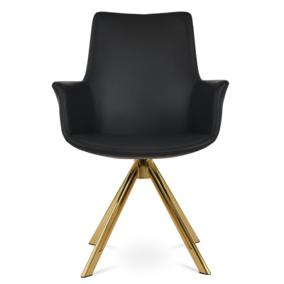 Chaise avec accoudoirs rembourrée