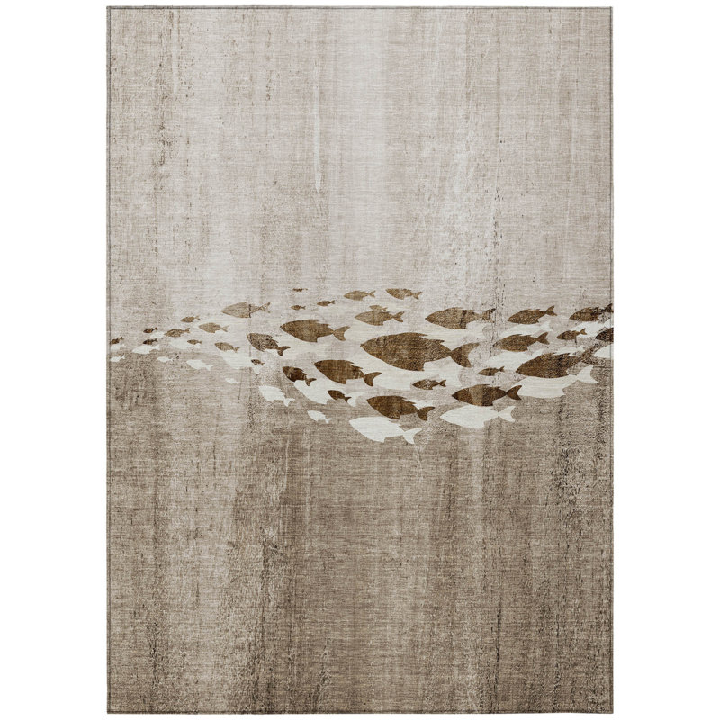 HomeRoots Rectangle Machine Woven Area Rug