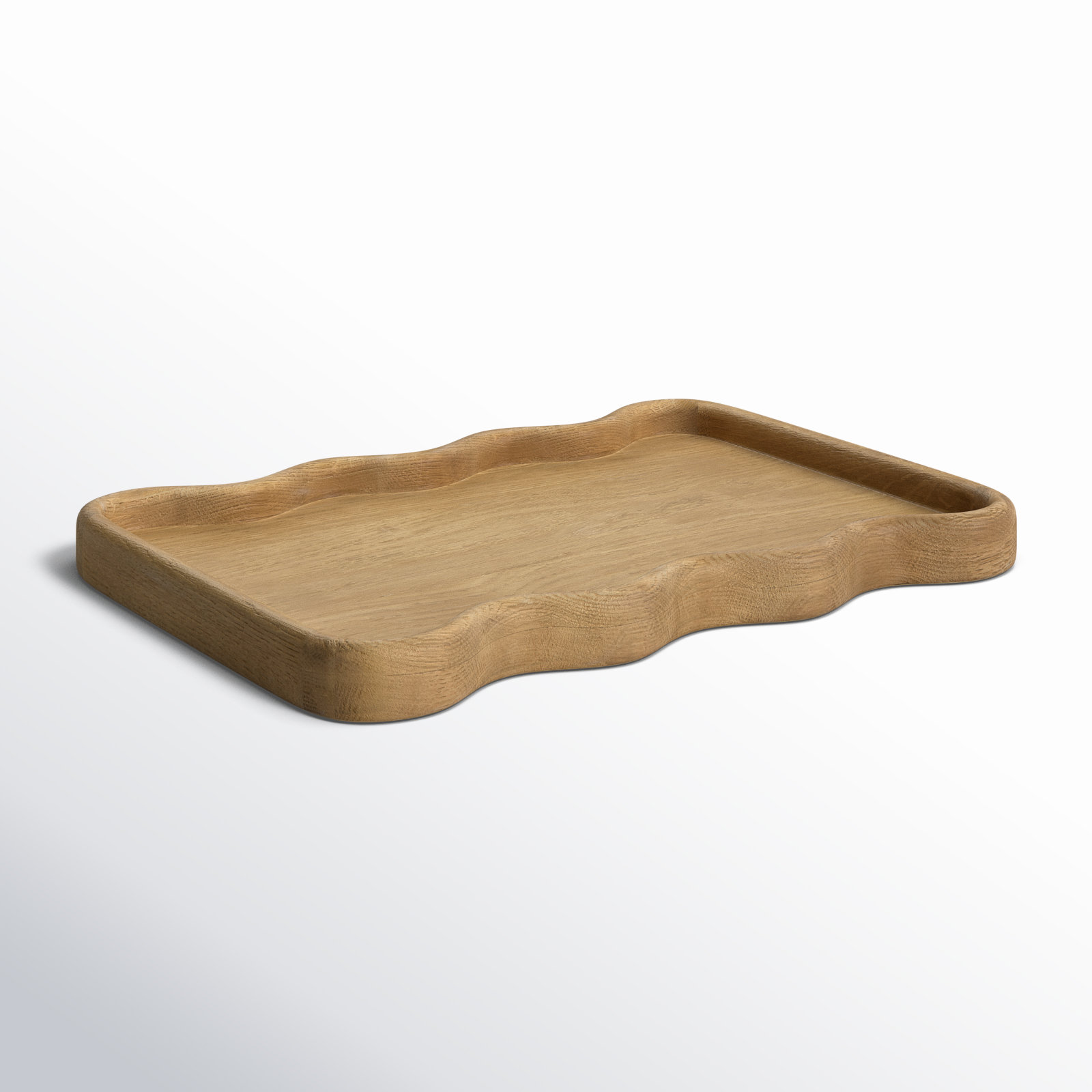 Almandine Solid Wood Tray - Set of 1, Brown, 1.5" H x 21.5" W x 15.5" D